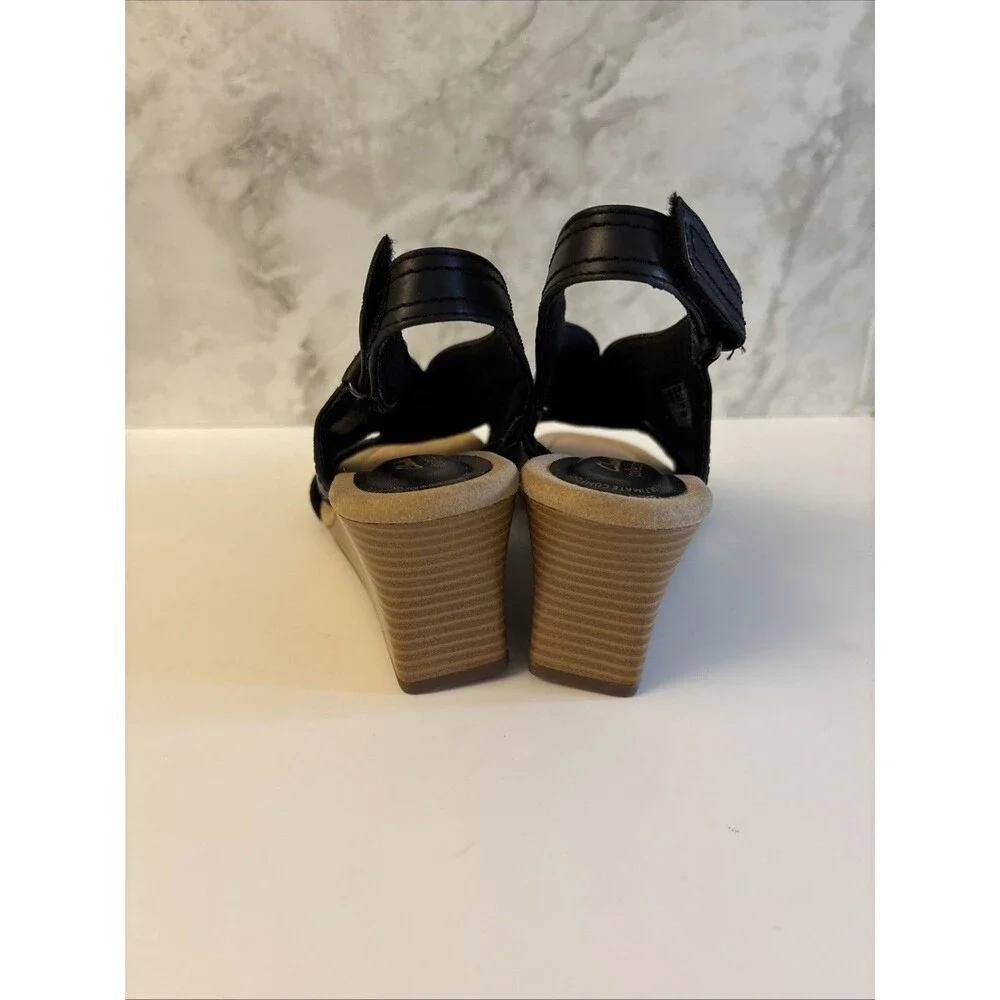Clark's Wedge Sandals Kyara Aster Sz 10 EUC City Chic